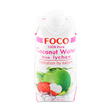 Кокосовая вода с соком личи FOCO | интернет-магазин натуральных товаров 4fresh.ru - фото 1