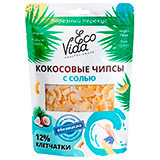 Кокосовые чипсы с солью EcoVida | интернет-магазин натуральных товаров 4fresh.ru - фото 1