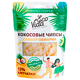 Кокосовые чипсы слабой обжарки EcoVida | интернет-магазин натуральных товаров 4fresh.ru - фото 1