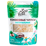 Кокосовые чипсы натуральные EcoVida | интернет-магазин натуральных товаров 4fresh.ru - фото 1