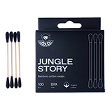 Ватные палочки с чёрным ультрамягким хлопком Jungle Story | интернет-магазин натуральных товаров 4fresh.ru - фото 1
