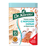 Хлебцы хрустящие "Рисовые", с морской солью Dr. Korner | интернет-магазин натуральных товаров 4fresh.ru - фото 1